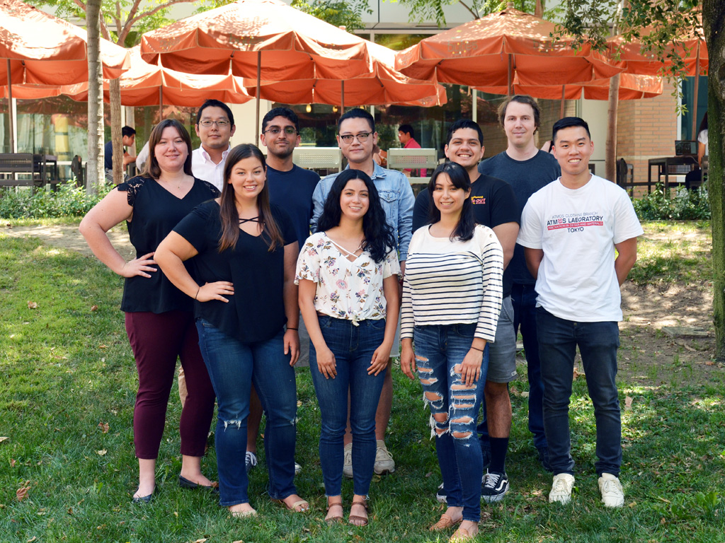 Back row: Hideaki, Sid, Jianhou, Agustin, Brent; Front row: Carys, Jenna, Jeanette, Alexandra, Rei.